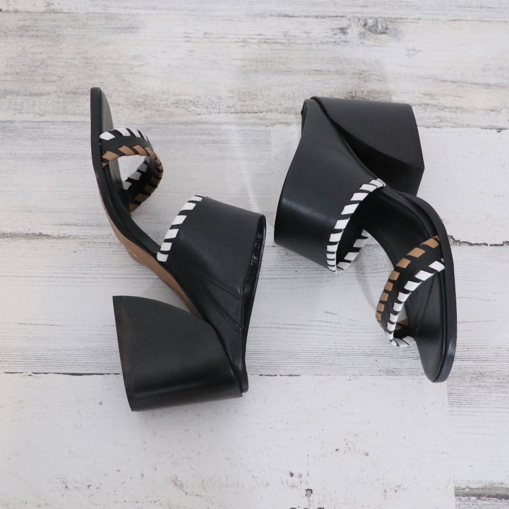 Vince Camuto Kafinny Sandal 7 New Black / white / tan - Picture 7 of 13
